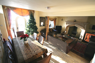 The Lounge and Dining Area, Whiteley Royd Farm, Hebden Bridge